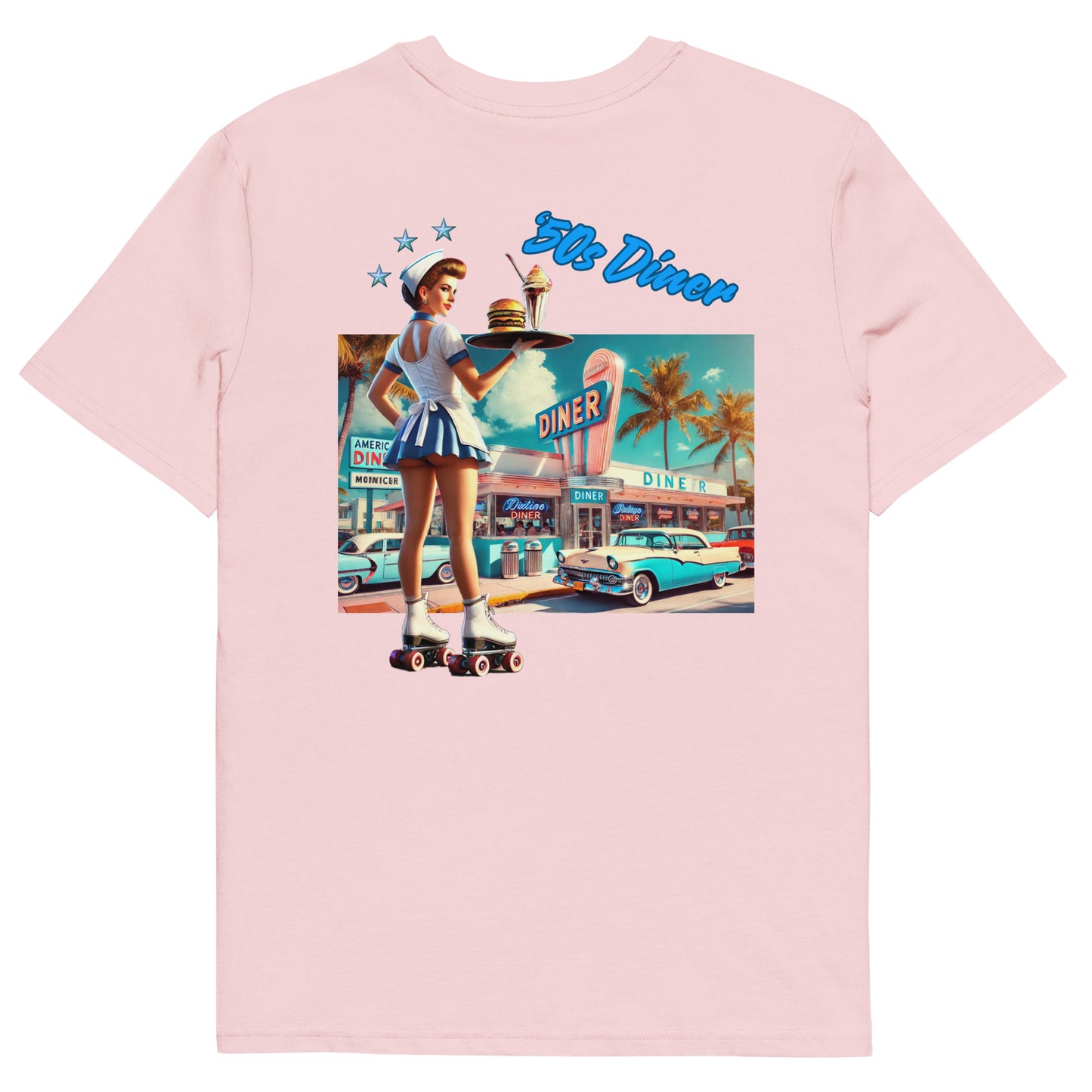 Unisex organic cotton t-shirt - '50s Retro Roller Waitress Maiami