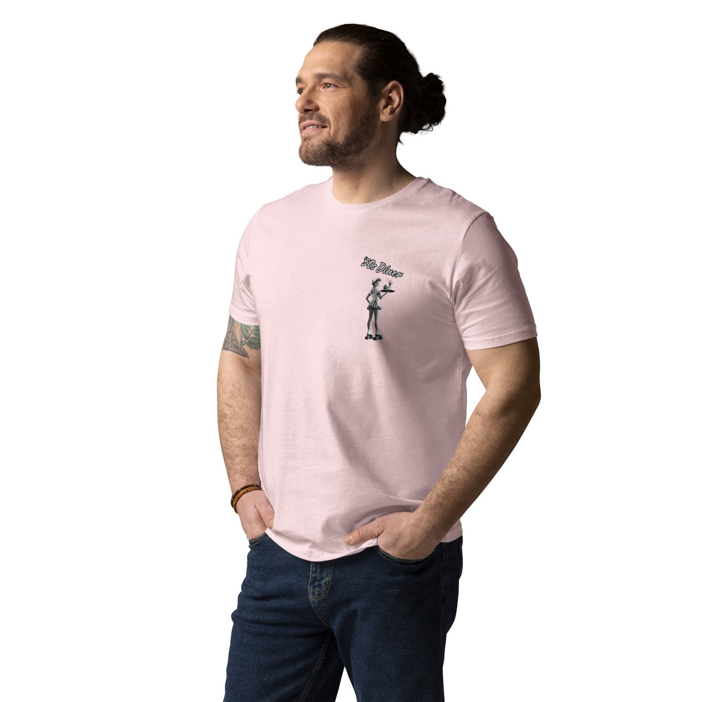 Unisex organic cotton t-shirt - '50s Retro Roller Waitress Maiami