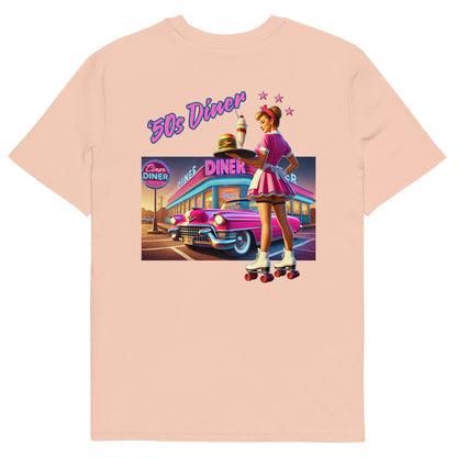 Unisex organic cotton t-shirt - '50s Retro Roller Waitress West Coast