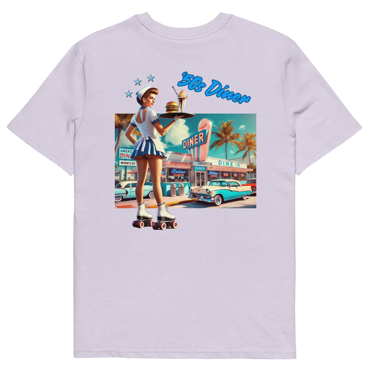 Unisex organic cotton t-shirt - '50s Retro Roller Waitress Maiami