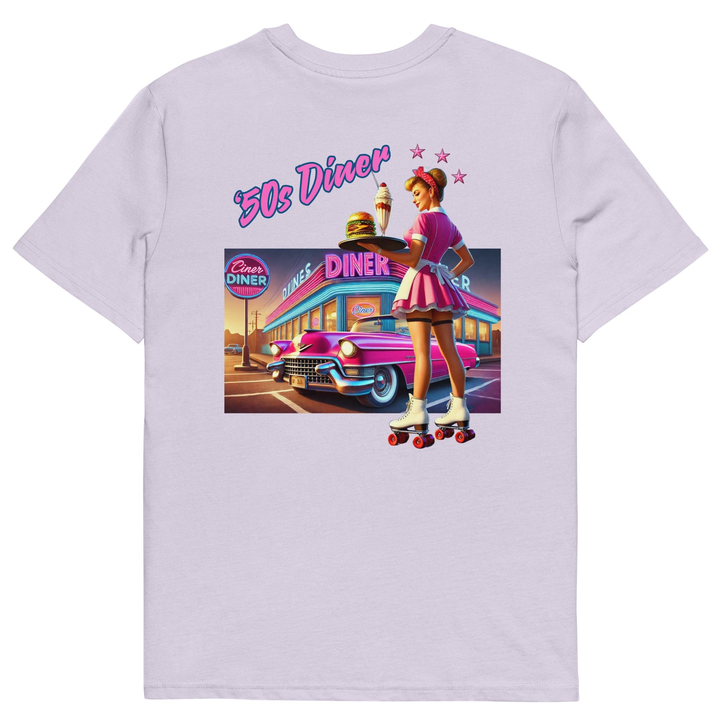 Unisex organic cotton t-shirt - '50s Retro Roller Waitress West Coast