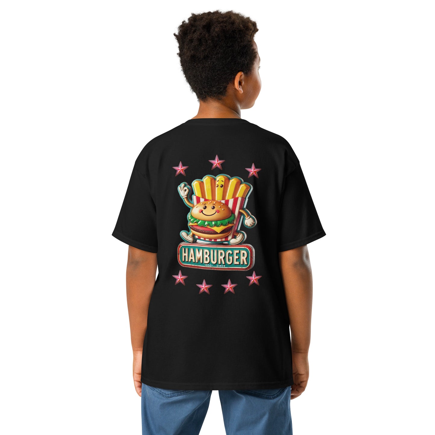 Youth classic tee - Hamburger-man tin plate sign for Kids'